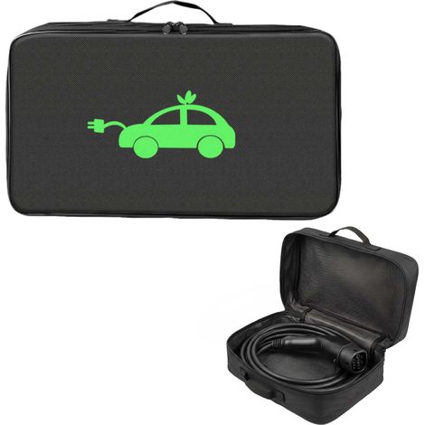 Sacnoirpourcâbles, Sacàcâbles Portable, Sac de Transport pour câbles électriques, SacspourcâblesEV, Sac pour câble de Chargement, Sac de Coffre de Voiture adapté à Toutes Les rallonges(Rectangle) (1/5)