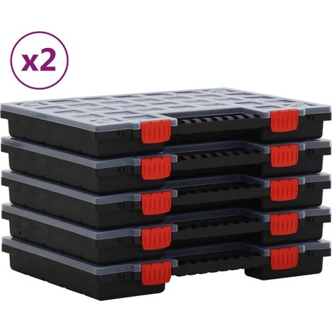 Cajas de accesorios 10 unidades polipropileno 40x30x5 cm