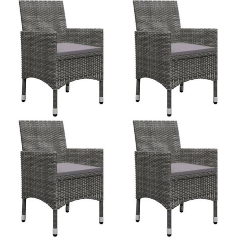 Maison Exclusive - Set Mobili da Pranzo per Giardino 5 pz Grigio
