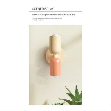 Lampe de Chevet Colorée, Style Nordique, Luminaire Décoratif pour Salon, Couloir, Chambre D'Enfant, Chambre à Coucher A (1/5)