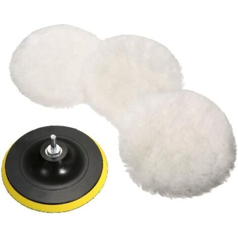 Kit de tampons de polissage professionnels 5 pièces 5 pouces 125mm avec adaptateur de foret M10 pour le ponçage, le polissage, le cirage et le vernis d'étanchéité de voiture (1/4)