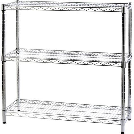 Scaffale 3 Ripiani 90x35x90 cm in Metallo Cromato Tosini (1/3)