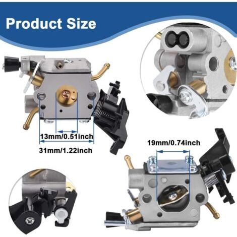 NALOOKAMIC C1M-EL37B Kit de carburateur avec Filtre à air pour Husqvarna 445 445E 450 450E tronçonneuse à Essence pour Jonsered CS2245 CS2245S CS2250S carburateur Remplace 506450401 531215601 (1/4)