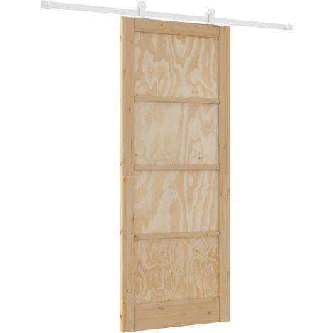 Maison Exclusive - Schiebetür Natürlich und Weiß 86 x 211 cm Mass