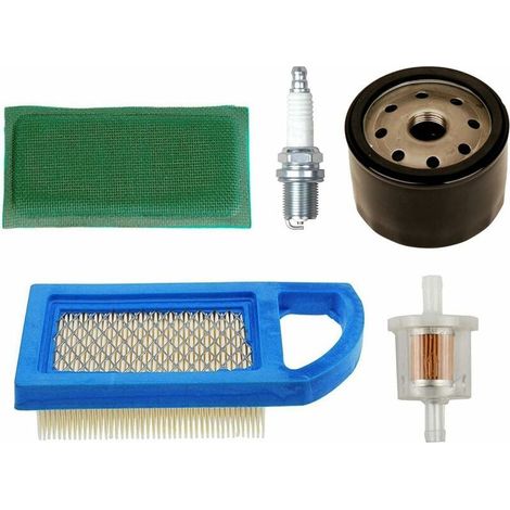 Lot de 4 Filtre à air, Filtre à huile, Filtre à carburant, Bougie d'allumage pour moteur Briggs & Stratton (1/5)