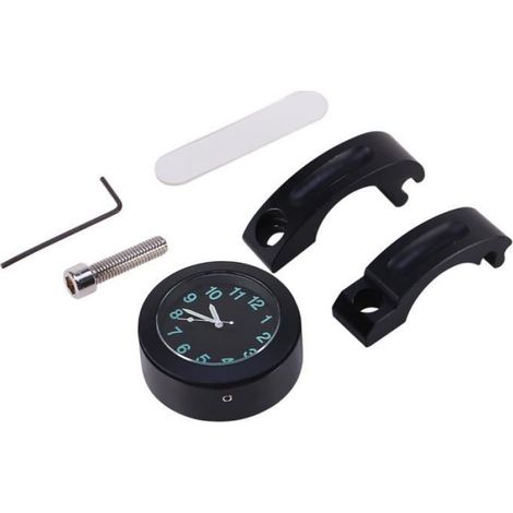 Horloge Pour Guidon De Moto - Étanche Et Résistante Aux Chocs - Compatible Guidon 7/8 Pouces À 1 Pouces - Noir - 1 Pièce (1/3)