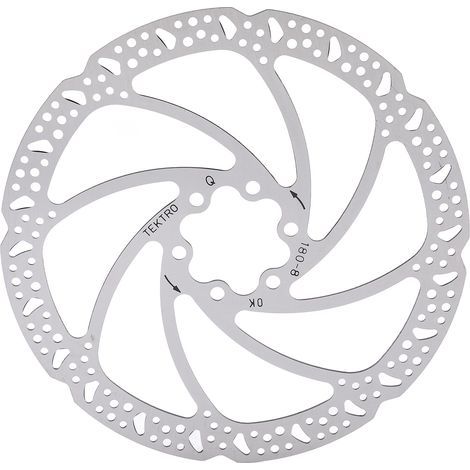 6-Loch-Bremsscheibe für Rennrad/Mountainbike, Bremsbeläge aus Edelstahl, 180 mm (1/5)