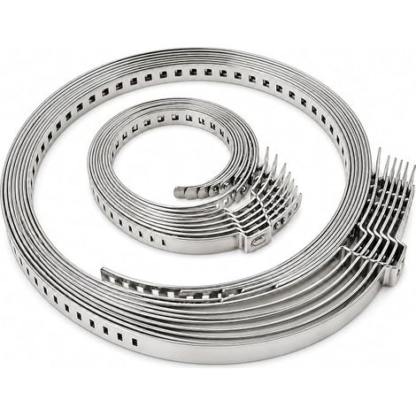 20PCS Collier Cardan Universel, Collier Soufflet Cardan, 25-50mm et 50-120mm, Bandes Inox Réglables pour Fixation Auto, Tuyaux, Câbles et Conduits, Montage Rapide (1/5)