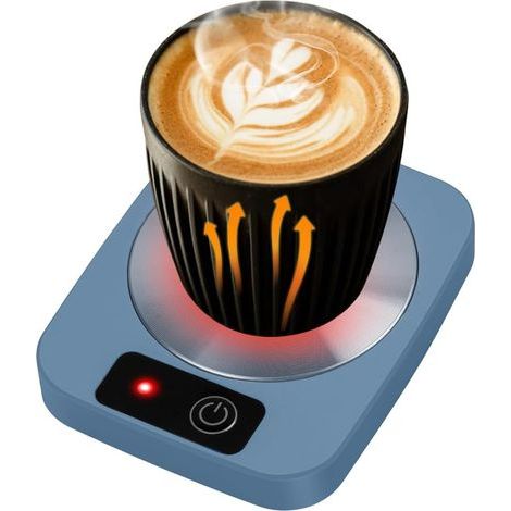 Chauffe Tasse, 55℃ Bleu Réchauffe-Tasse Électrique Intelligent Boissons, Chauffe-café Chauffe Boisson Bureau pour Thé, Café, Lait au Bureau et à la Maison (1/5)