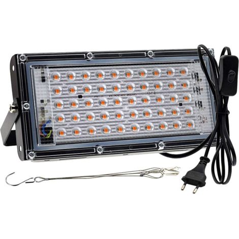 Lampe Horticole 100/50W,Lampe de Croissance des Plantes à Spectre Complet à LEDs avec Infrarouge UV,Idéale pour Plantes D'intérieur