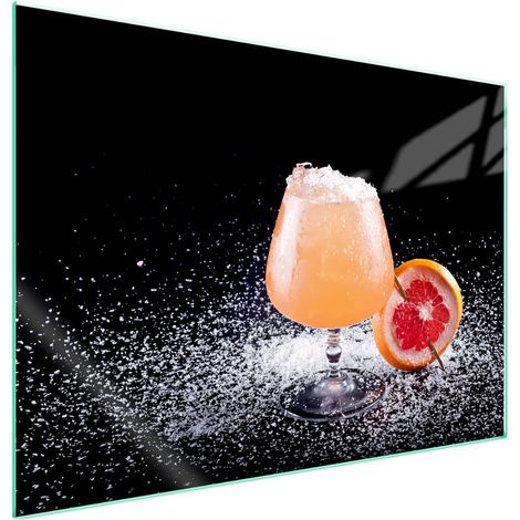 Plaque de protection en verre pour poêle 70x52 Boisson (1/5)