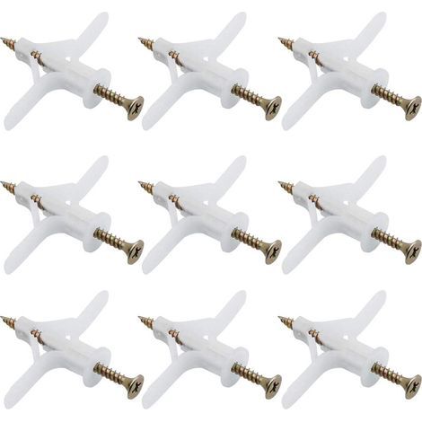 50 Chevilles pour Plaque de Plâtre Ensembles Plastique Tuyau D'expansion Avion Auto Foreuse d'extension Tube Chevilles Utilisé pour la Plupart des Murs Légers Plaques de Plâtre (1/5)