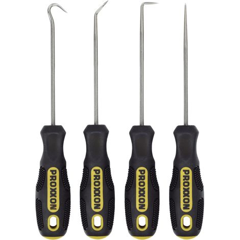 Proxxon Micro Spezial-Haken Set 4-teilig Winkelspitze, 2-K Griff, für KFZ (1/2)