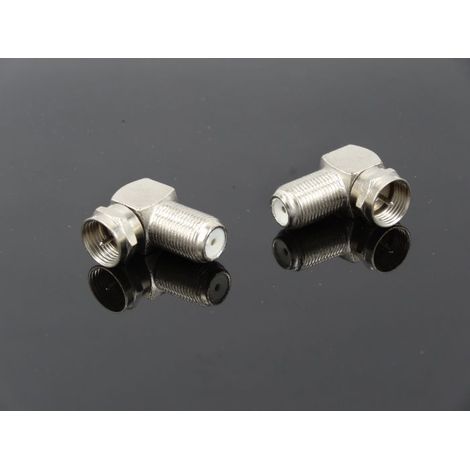 TV cable connectors: Imperial F-type angled connector, Imperial F-type male connector, F-type female connector, F-type male connector, 90-degree female connector. (1/5)
