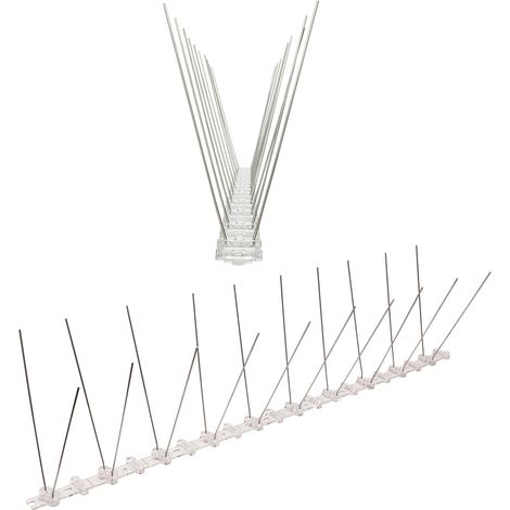 1 metro de Púas antipalomas con base de Policarbonato - 2-hilera de Púas antipalomas la solución de calidad para el control de aves (1/5)