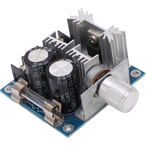 Drehzahlregler-Modul mit PWM-Steuerung, 12–40 V DC, inklusive 10-A-Sicherung (1/5)