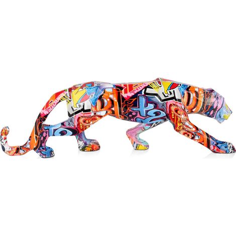 Escultura PANTERA POP ART Grande Fuerza Poder 14 x 45 x 9 cm - SpazioLuzio