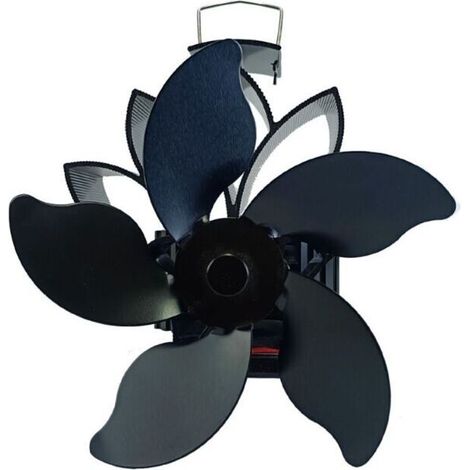 Ventilateur de poêle à bois – Ventilateur de cheminée à énergie thermique à 5 pales – Pour poêles à bois/cheminées (support mural) (1/4)