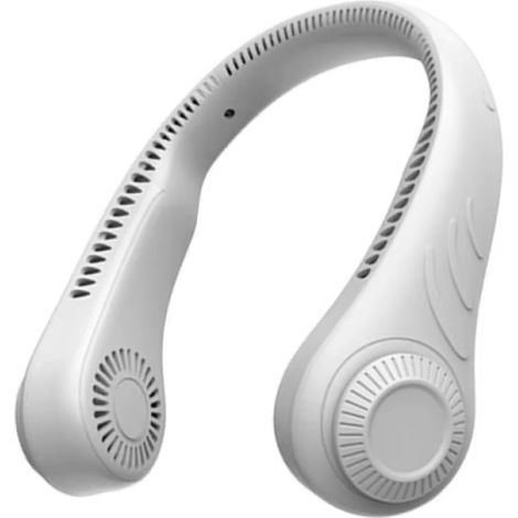 Ventilateur de cou portable, ventilateur mains ventilateur personnel à porter, sans pales, rechargeable, ventilateur de bureau alimenté par USB (1/5)