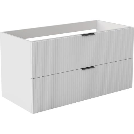 Badmöbel Schubladen Unterschrank Waschtisch onhe Waschbecken 100cm