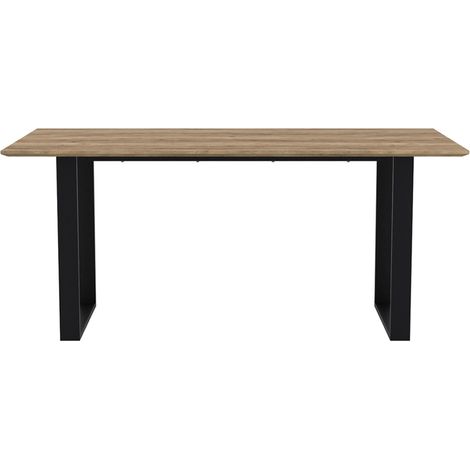 Antibes Dining Table - MDF/Metal - L180 x W90 x H76 cm - Russet/Black Matte
