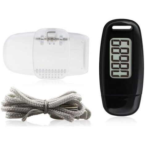 Podomètre 3D avec compteur de pas, grand écran LCD, clip et dragonne, rechargeable par USB (1/5)