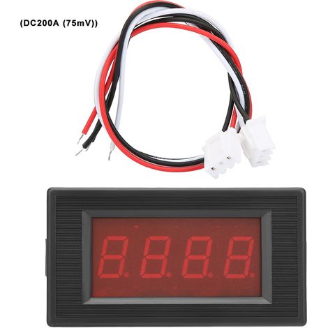 5135A DC5V 3 1/2 Digit Red LED Digital Panel Meter DC Ammeter Ampere Meter (DC200A (75mV)) (1/5)