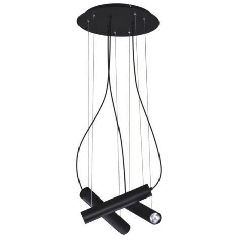 Lampadario moderno nero 3 luci GU10 Kaja Mile K-4401