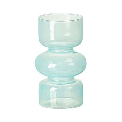 Vase hydroponique en verre, vase en verre noir de 7 pouces pour fleurs, vase floral pour la décoration intérieure (bleu ciel) (1/4)