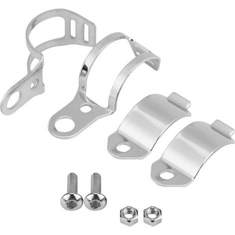 2 Pièces 8 3 cm Support de Montage de feu de Virage Réglable de Moto Ajustable pour Fourche Avant de 30-45mm(Argent). (1/4)