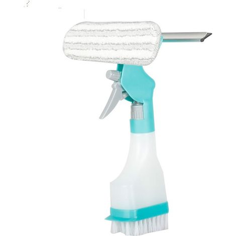 1 kit nettoyage vitres 4-en-1, aspirateur professionnel + pulvérisateur, raclette miroirs et douche, usage intérieur et automobile (1/5)