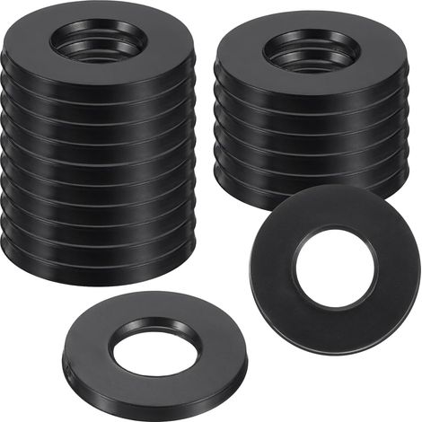 18Pcs Rondelle Caoutchouc 20mm OD x 10mm ID x 2mm Épaisseur Rondelle Plate pour Boulons, Entretoises, Pommeau de Douche, Plomberie, Raccord de Tuyau (1/5)