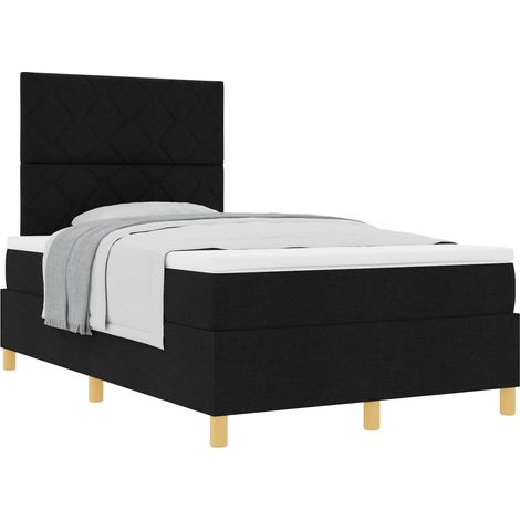 Maison Exclusive - Letto a molle con testiera Nero 120 x 200 cm Tessuto (1/5)