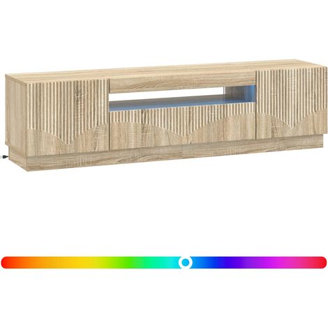 Maison Exclusive - LED-TV-Schrank Sonoma-Eiche Holzwerkstoff (1/5)