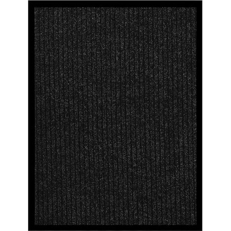 vidaXL Felpudo de rayas gris antracita 60x80 cm (1/5)