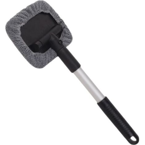 Raclette Microfibre Télescopique Brosse de désembuage de vitre intérieure de pare-brise d'automobile