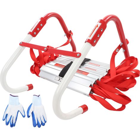 Échelle d'évacuation en alliage d'aluminium 4 mètres, charge 450 kg, échelle de secours 2 étages pour urgence (1/5)