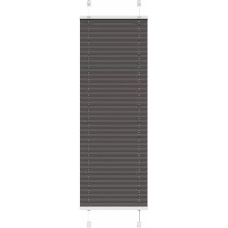 Plissee Schwarz 50x100 cm Stoffbreite 49,4 cm Polyester