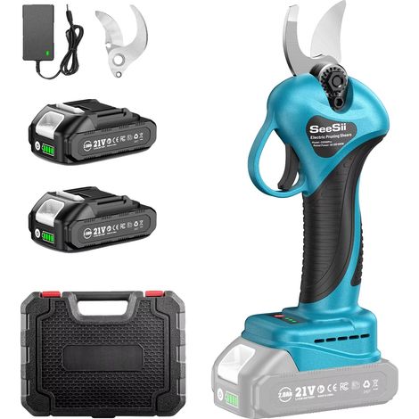 Sécateurs sans fil, moteur sans balais, longue durée de vie de la batterie, avec batterie 2X2.0Ah (1/2)