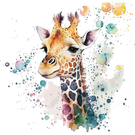 Papier peint panoramique Enfants - Girafe - 195 cm x 125 cm (1/2)