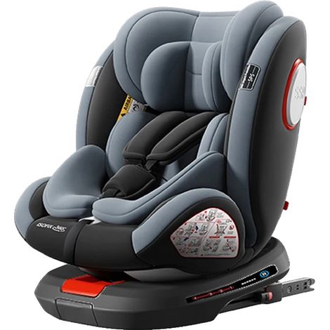Siège auto, certifié ISOFIX, rotation à 360°, L007-GREY (1/2)
