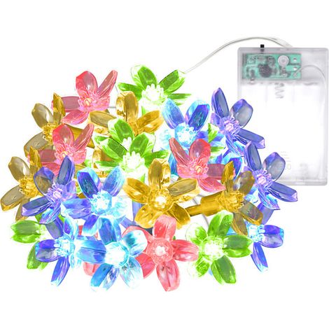 Guirlande Lumineuse - 100 LED - 10 m - Fleur de Cerisier - Extérieure Étanche - 8 Modes d'Éclairage - Pour Jardin Mariage Fête Noël (1/5)