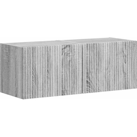 Mobile TV da parete 2 pcs Grigio Sonoma 39 x 31 x 29,5 cm vidaXL