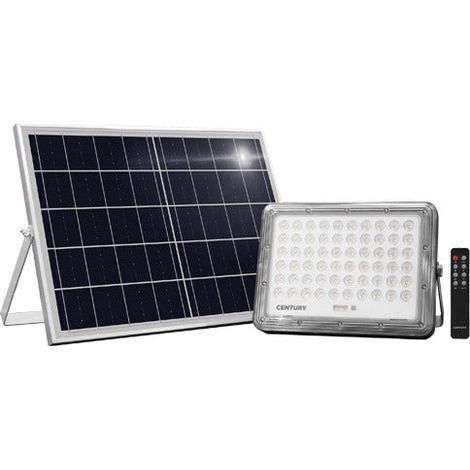 Proiettore LED con crepuscolare telecomando e pannello solare indipendente 4000K Prometeo (1/4)