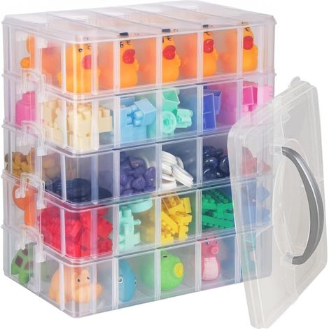 Organizer In Plastica A 5 Livelli Con Maniglia E Scomparti Rimovibili (1/5)