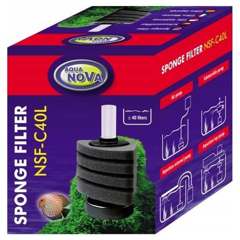 Filtro angolare a spugna AQN NSF-C40L fino a 40 litri