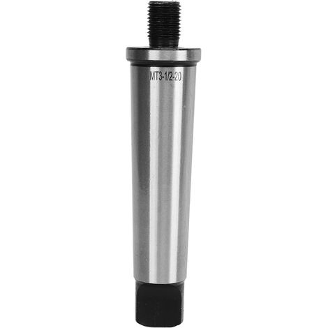 Clé de Mandrin de Perceuse, Mandrin de Perceuse pour Visseuse à Percussion, Adaptateur de Mandrin de Perceuse, Tige de 3 MT à 1/2 Po - 20 Adaptateur MT3 à Cône Morse Durci fileté (1/5)
