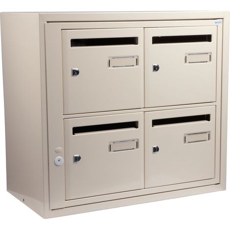 Decayeux – Boîte aux lettres Lang SFA INT B4 RAL1015 – Fixation murale – Acier galvanisé – Ouverture frontale – Dimensions 40x30x10cm