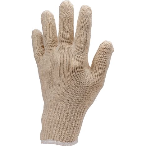 Satz à 250 - EUROLITE 4300 Handschuhe - Nahtlose weiße Strickhandschuhe aus 100 % Baumwolle - 400 g/m² - 160 Denier, Nadelstärke 10 - Strickbund, Größe 7 (1/2)
