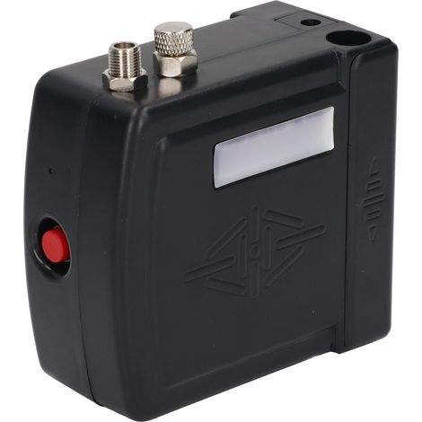 Kit Aérographe HS08AC-SKF Portable Double Action avec Compresseur Mini pour Maquillage, Art, Tatouage, Pâtisserie, Ongles, Modélisme, Loisirs Créatifs (100-240V) Noir Norme US (1/5)